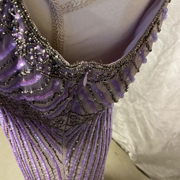 Patra purple bead embellished dress - Picture 3 of 13